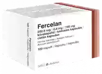 FERCELAN 202,8 mg/0,8 mg/100 mg cietās kapsulas, 100 gab.
