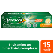 BERROCA Energy putojošās tabletes, 15 gab.
