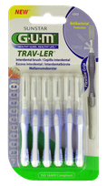 GUM Trav-Ler 0,6 mm zobstarpu birstīte, 6 gab.