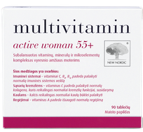 NEW NORDIC Multivitamin Active Woman 55+ tabletes, 90 gab.