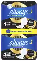 ALWAYS  Ultra Secure Night pads, 12 pcs.