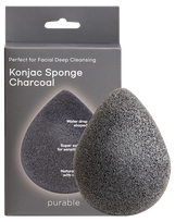 PURABLE Konjac Sponge - Charcoal attīrošs sūklis, 1 gab.