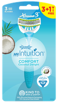 WILKINSON SWORD MyIntuition Comfort Coconut Delight Xtreme 3 vienreizlietojamie skuvekļi, 4 gab.