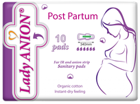 LADY ANION Post Partum pads, 10 pcs.