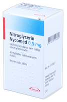 NITROGLYCERIN Nycomed 0,5 mg pills, 40 pcs.