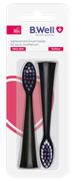 B.WELL Med-870, Black electric toothbrush heads, 2 pcs.