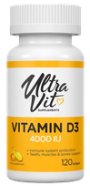 ULTRAVIT   Vitamin D3 4000 IU mīkstās kapsulas, 120 gab.