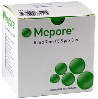 MEPORE 5 m x 7 cm adhesive plaster roll, 1 pcs.