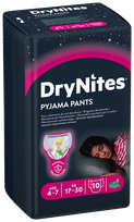 HUGGIES DryNites Meitenēm 4-7 gadi autiņbiksītes, 10 gab.