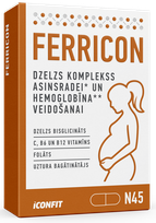 ICONFIT Blister Ferricon kapsulas, 45 gab.