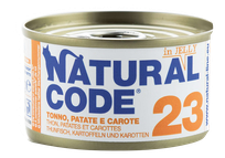 NATURAL CODE 23 Tuna, Potatoes And Carrots canned food for cats, 85 g
