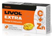 LIVOL  EXTRA Throat & Immunity Ginger-Honey pastilas, 16 gab.