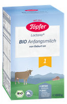 TOPFER Lactana Bio 1 līdz 6 mēnešu vecumam ekoloģisks piena maisījums, 600 g