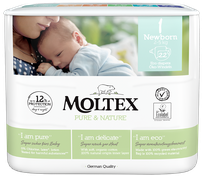 MOLTEX Eco Pure & Nature 1 (2-4 kg) diapers, 22 pcs.