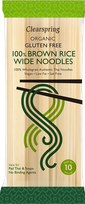 CLEARSPRING Organic Gluten Free 100% Brown Rice Wide pasta, 200 g