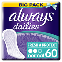 ALWAYS  Dailies Fresh&Protect Normal ежедневные прокладки, 60 шт.