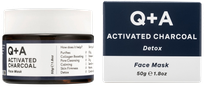 Q+A Activated Charcoal Detox facial mask, 50 g