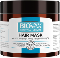 BIOVAX Keratin & Silk regenerating hair mask, 250 ml