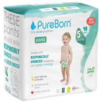 PUREBORN Pull Ups Double Pack Size 5-XL nappy pants, 40 pcs.