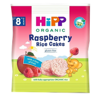 HIPP Organic Raspberry Rice Cakes snack, 30 g