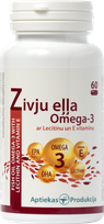 APTIEKAS PRODUKCIJA Fish Oil Omega-3 with Lecithin and Vitamin E capsules, 60 pcs.