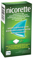 NICORETTE   Freshmint 2 mg ārstnieciskā košļājamā gumija, 30 gab.