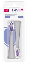 B.WELL Pro-850, White electric toothbrush heads, 2 pcs.