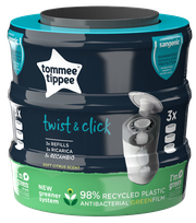TOMMEE TIPPEE Sangenic Twist kasetes netīro autiņbiksīšu konteinerim, 3 gab.