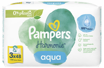 PAMPERS Harmonie Aqua (3x48) mitrās salvetes, 144 gab.