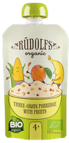 RŪDOLFS С Фруктами Из Трёх Злаков BIO 4+ каша, 110 г