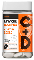 LIVOL  Extra Vitamīni C & D kapsulas, 60 gab.
