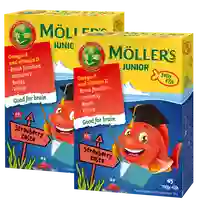 MOLLERS JUNIOR (strawberry flavor) (1+1) jelly fishes, 45 pcs.