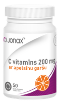 JONAX C Vitamīns 200 mg košļājamās tabletes, 50 gab.