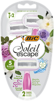 BIC Soleil Escape Rose & Magnolia disposable razors, 2 pcs.