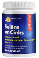 VESELĪBAS PIRAMĪDA Selēns & Cinks kapsulas, 60 gab.