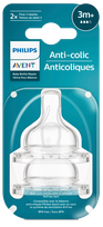 PHILIPS Avent Anti-Colic 3m+ knupis, 2 gab.