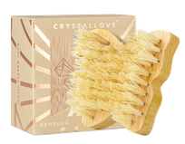 CRYSTALLOVE Butterfly Bamboo Agave Travel Size ķermeņa birste, 1 gab.