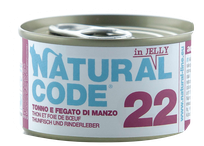NATURAL CODE 22 Tuna And Beef Liver canned food for cats, 85 g