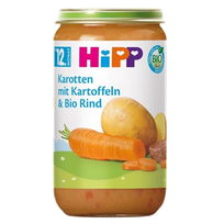 HIPP dārzeņu, liellopu gaļas, no 12 mēnešiem biezenis, 250 g