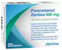 PARACETAMOL ZENTIVA 500 mg tabletes, 20 gab.