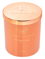 CRYSTALLOVE Calcite Soy Candle & Mango scented candle, 400 g