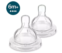 PHILIPS Avent 6m+ ātras plūsmas knupis, 2 gab.