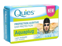 QUIES Aquaplug 1 atkārtoti lietojami ausu aizbāžņi, 2 gab.