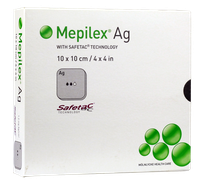 MEPILEX  Ag 10x10 cm wound dressing, 5 pcs.