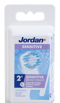 JORDAN Sensitive насадки для электрической зубной щетки, 2 шт.
