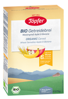 TOPFER Semolina Porridge with Apples and Bananas Babies from The Age of 6 Months Bio porridge, 175 g