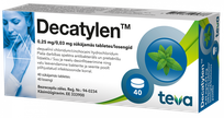 DECATYLEN 0.25mg/0.03mg  sūkājamās tabletes, 40 gab.