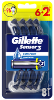 GILLETTE Blue 3 disposable razors, 8 pcs.
