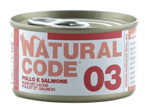 NATURAL CODE 03 Chicken And Salmon canned food for cats, 85 g