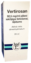 VERTIROSAN 9,25 mg/ml pilieni, 20 ml